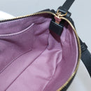 VERSACE Shoulder Bag Leather Black Gold Auth 130271-19