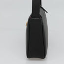 VERSACE Shoulder Bag Leather Black Gold Auth 130271-4