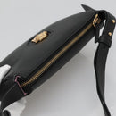 VERSACE Shoulder Bag Leather Black Gold Auth 130271-6