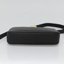 VERSACE Shoulder Bag Leather Black Gold Auth 130271-5