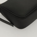 VERSACE Shoulder Bag Leather Black Gold Auth 130273-14