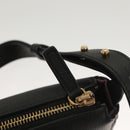 VERSACE Shoulder Bag Leather Black Gold Auth 130273-9