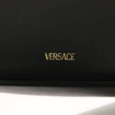 VERSACE Shoulder Bag Leather Black Gold Auth 130273-19