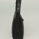 VERSACE Shoulder Bag Leather Black Gold Auth 130273-4