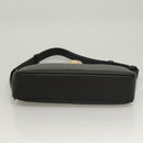 VERSACE Shoulder Bag Leather Black Gold Auth 130273-5