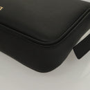 VERSACE Shoulder Bag Leather Black Gold Auth 130274-17