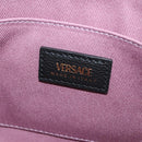 VERSACE Shoulder Bag Leather Black Gold Auth 130274-20