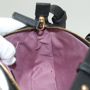 VERSACE Shoulder Bag Leather Black Gold Auth 130274-22