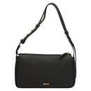 VERSACE Shoulder Bag Leather Black Gold Auth 130274-2