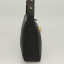 VERSACE Shoulder Bag Leather Black Gold Auth 130274-4