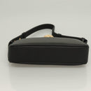 VERSACE Shoulder Bag Leather Black Gold Auth 130274-5