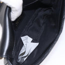 VERSACE Chain Shoulder Bag Leather Black Gold Auth 130278-11