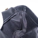 VERSACE Chain Shoulder Bag Leather Black Gold Auth 130278-19