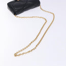 VERSACE Chain Shoulder Bag Leather Black Gold Auth 130278-7