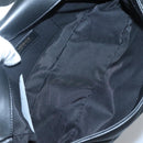 VERSACE Chain Hand Bag Leather 3way Black Gold Auth 130283-11