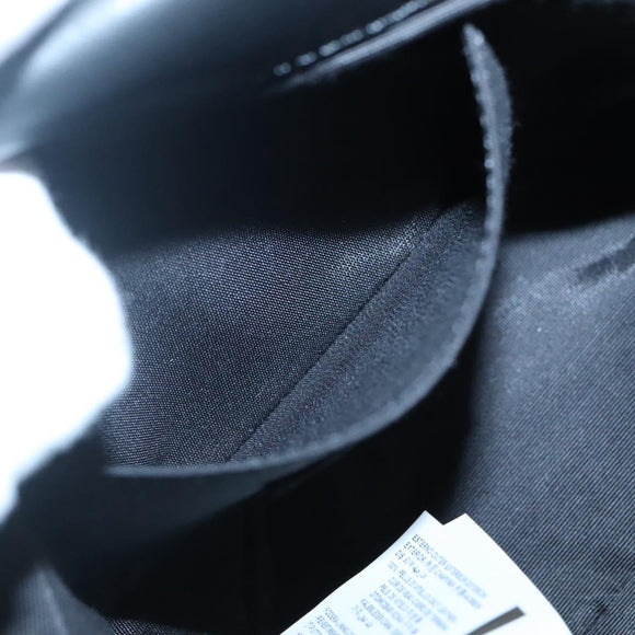 VERSACE Chain Hand Bag Leather 3way Black Gold Auth 130283