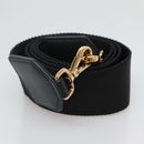 VERSACE Chain Hand Bag Leather 3way Black Gold Auth 130283-22