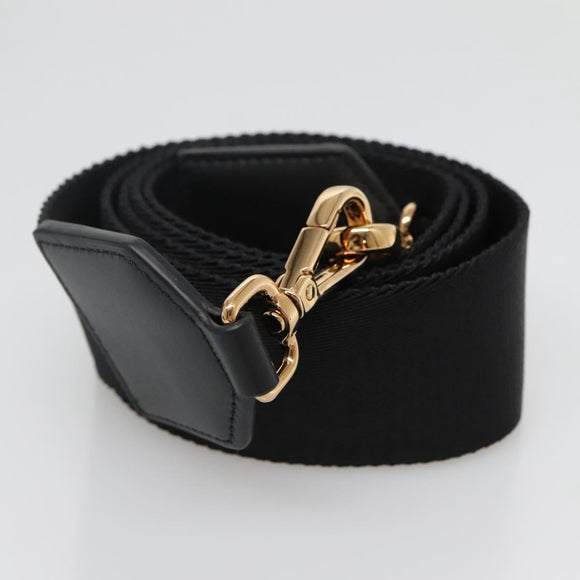 VERSACE Chain Hand Bag Leather 3way Black Gold Auth 130283