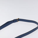 VERSACE Chain Shoulder Bag Denim Blue Gold Auth 130284-14