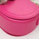 VERSACE Chain Shoulder Bag Leather 3way Pink Gold Auth 130285-16