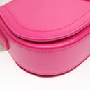 VERSACE Chain Shoulder Bag Leather 3way Pink Gold Auth 130285-17