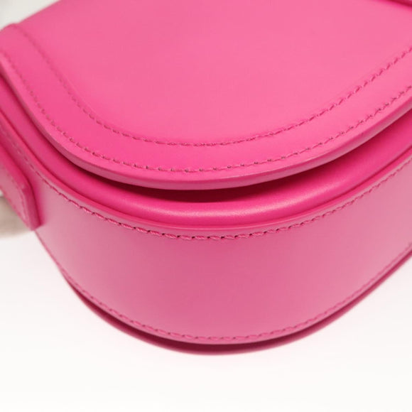 VERSACE Chain Shoulder Bag Leather 3way Pink Gold Auth 130285