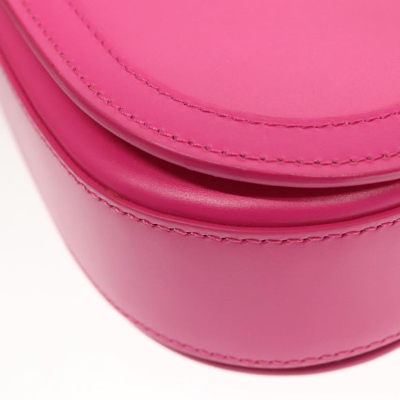 VERSACE Chain Shoulder Bag Leather 3way Pink Gold Auth 130285