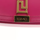 VERSACE Chain Shoulder Bag Leather 3way Pink Gold Auth 130285-18