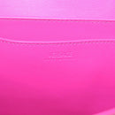 VERSACE Chain Shoulder Bag Leather 3way Pink Gold Auth 130285-20