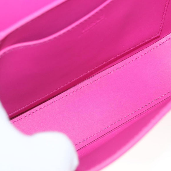 VERSACE Chain Shoulder Bag Leather 3way Pink Gold Auth 130285