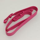 VERSACE Chain Shoulder Bag Leather 3way Pink Gold Auth 130285-24