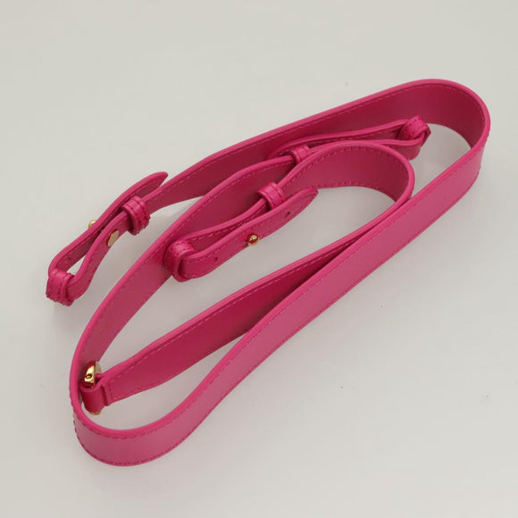 VERSACE Chain Shoulder Bag Leather 3way Pink Gold Auth 130285