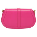 VERSACE Chain Shoulder Bag Leather 3way Pink Gold Auth 130285-2