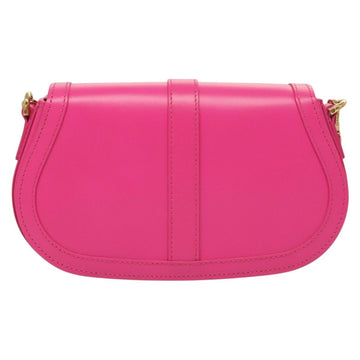 VERSACE Chain Shoulder Bag Leather 3way Pink Gold Auth 130285 - 0