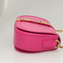 VERSACE Chain Shoulder Bag Leather 3way Pink Gold Auth 130285-3