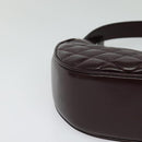 VERSACE Shoulder Bag Leather 2way Brown Gold Auth 130287-8