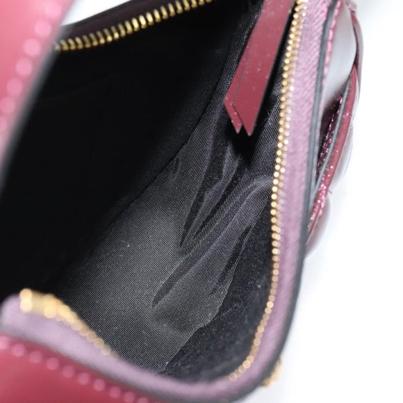 VERSACE Shoulder Bag Leather 2way Brown Gold Auth 130287