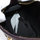 VERSACE Shoulder Bag Leather 2way Brown Gold Auth 130287-20