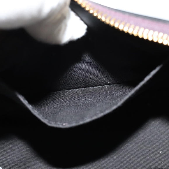 VERSACE Shoulder Bag Leather 2way Brown Gold Auth 130287