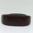 VERSACE Shoulder Bag Leather 2way Brown Gold Auth 130287-5