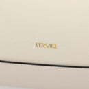 VERSACE Shoulder Bag Leather Black Gold white Auth 130294-18