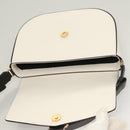 VERSACE Shoulder Bag Leather Black Gold white Auth 130294-9