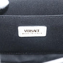 VERSACE Shoulder Bag Leather Black Gold white Auth 130294-20