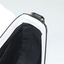 VERSACE Shoulder Bag Leather Black Gold white Auth 130294-21