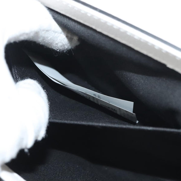 VERSACE Shoulder Bag Leather Black Gold white Auth 130294