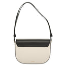 VERSACE Shoulder Bag Leather Black Gold white Auth 130294-2