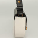 VERSACE Shoulder Bag Leather Black Gold white Auth 130294-4