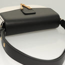 VERSACE Shoulder Bag Leather Black Gold white Auth 130294-6