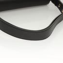 VERSACE Shoulder Bag Leather Black Gold white Auth 130294-7