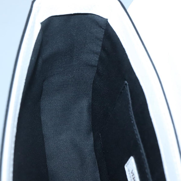 VERSACE Shoulder Bag Leather Black Gold white Auth 130296